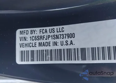 2025 Ram 1500 Laramie 4X4 5'7 Box from USA, damaged, VIN 1C6SRFJP1SN737900